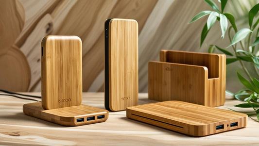 Eco-Friendly Product Collection: collection of sustainable and eco-friendly products displayed on wooden table