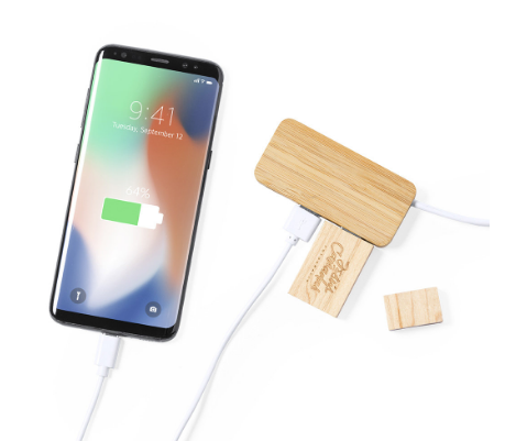 Edsonsoon MT527 Bamboo 3-Port USB 2.0 Hub – Type-C & USB Ports for Desktop, Office & Home