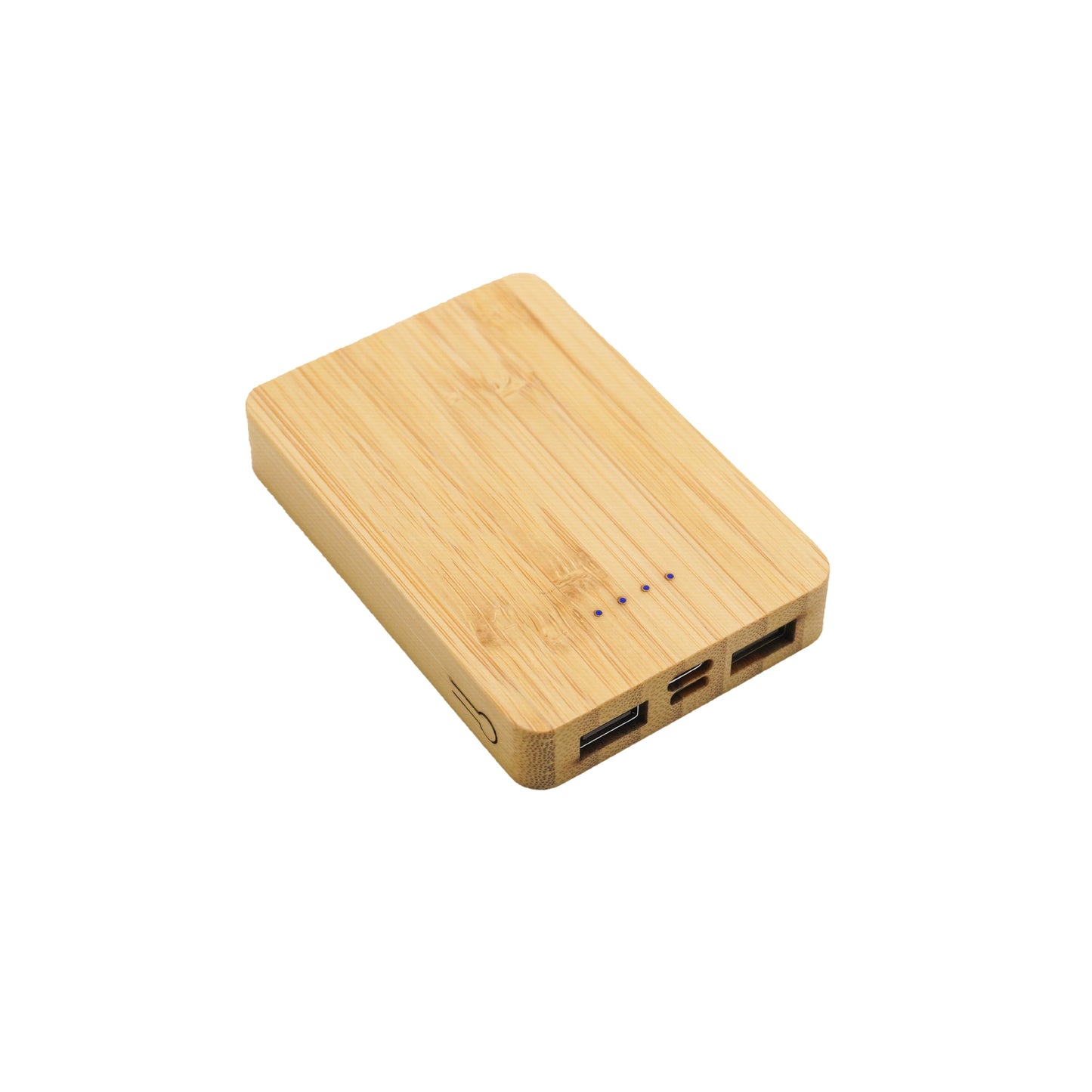 MT518 Sustainable Bamboo Power Bank | Dual USB + Type-C | 5000mAh / 10000mAh Eco Charger