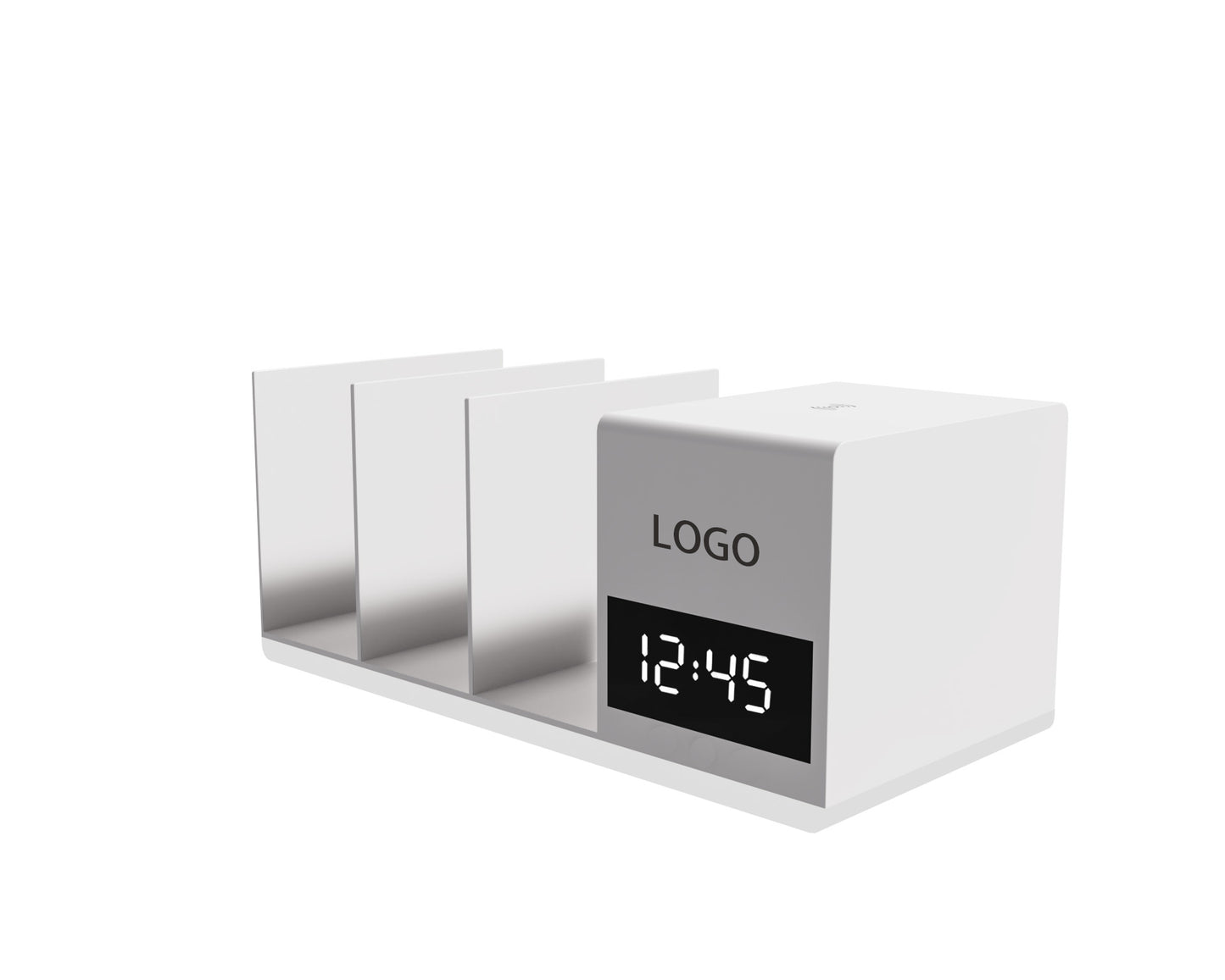 Edsonsoon MT581 Bamboo Wireless Charger & Alarm Clock – 15W Fast Qi Charging with Time, Date & Temperature Display
