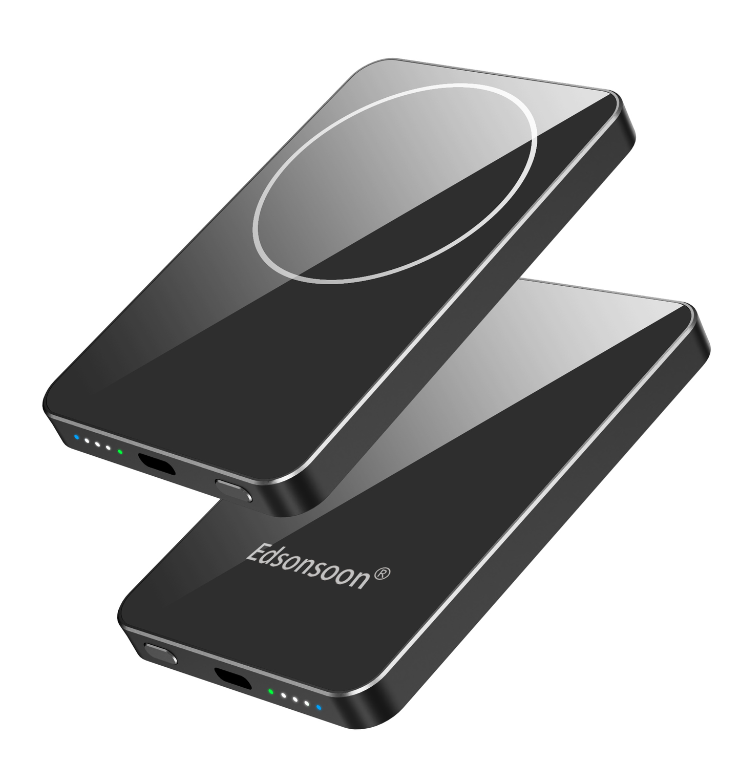 Edsonsoon Glass Surface Magnetic Wireless Power Bank – 20W PD Fast Charging, MagSafe Compatible Portable Charger