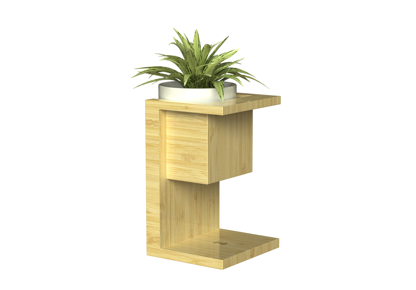 Edsonsoon MT596 Wireless Charger & Smart Plant Holder – Eco-Friendly 2-in-1 Charging Station, Perfect Corporate Gift & Promotional Item