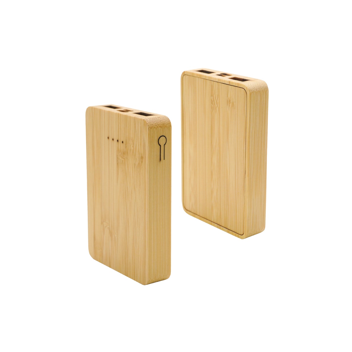 MT518 Sustainable Bamboo Power Bank | Dual USB + Type-C | 5000mAh / 10000mAh Eco Charger