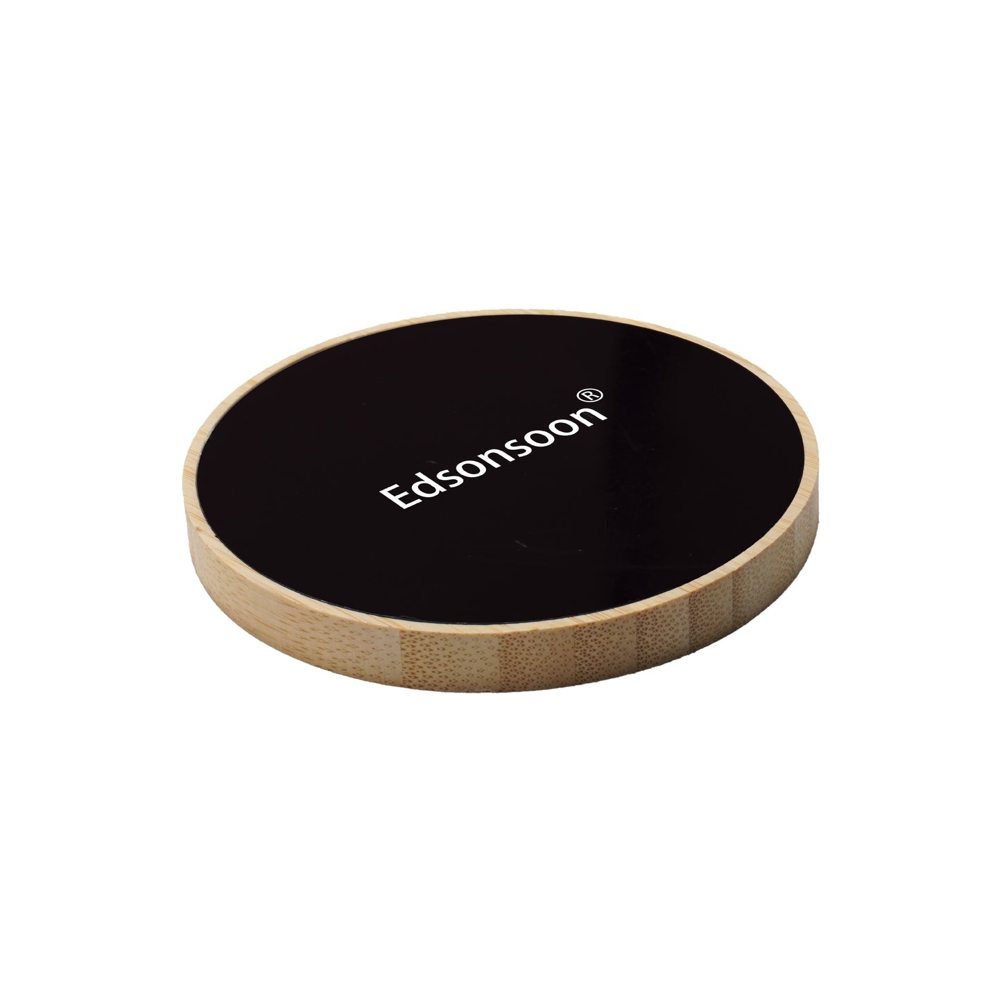 MT504 Bamboo Wireless Charging Pad with Glow Logo – 15W Fast Eco-Friendly Charger