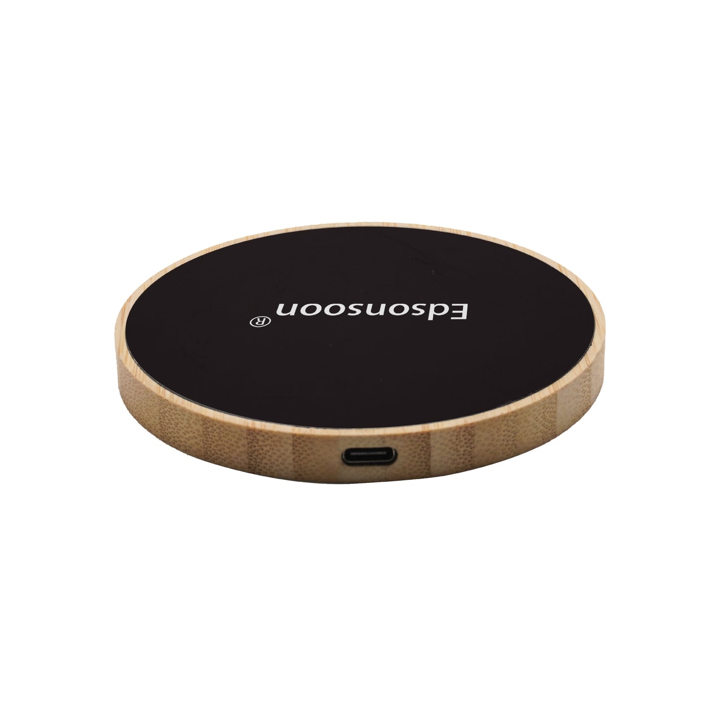MT504 Bamboo Wireless Charging Pad with Glow Logo – 15W Fast Eco-Friendly Charger