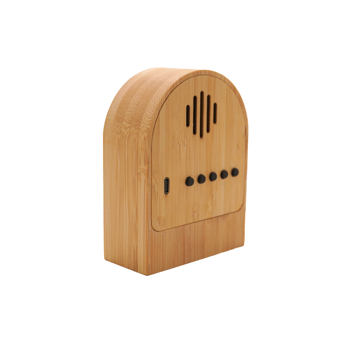 Edsonsoon MT659 Bamboo Alarm Clock with Bluetooth Speaker, Wireless Music Player, LED Nightlight, Digital Temperature & Humidity Display, Eco-Friendly Bamboo Wood Design, Silent Bedside Alarm Clock for Bedroom, Kids & Adults, Perfect Gift