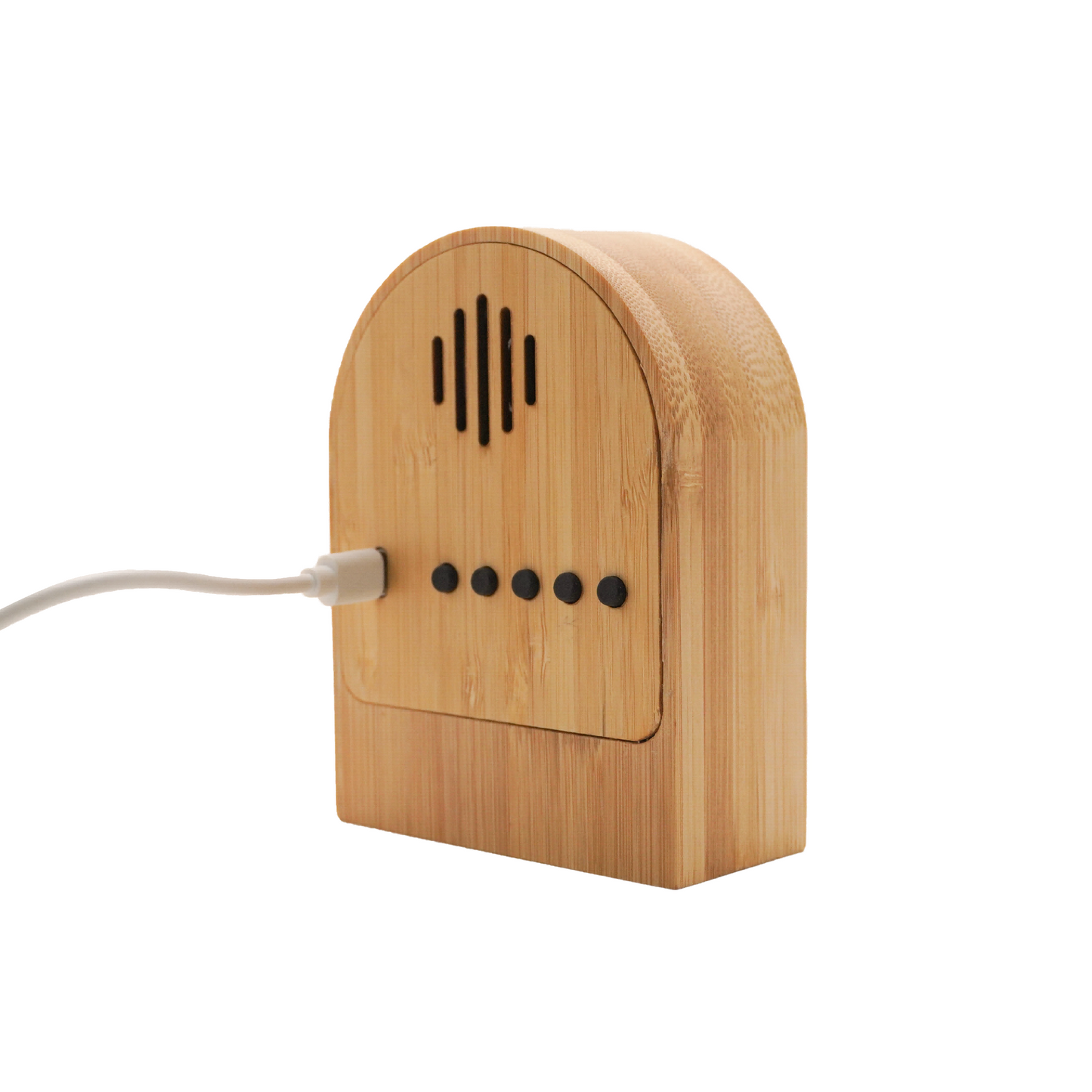 Edsonsoon MT659 Bamboo Alarm Clock with Bluetooth Speaker, Wireless Music Player, LED Nightlight, Digital Temperature & Humidity Display, Eco-Friendly Bamboo Wood Design, Silent Bedside Alarm Clock for Bedroom, Kids & Adults, Perfect Gift