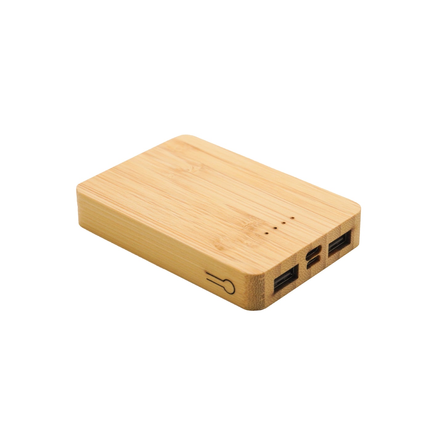 MT518 Sustainable Bamboo Power Bank | Dual USB + Type-C | 5000mAh / 10000mAh Eco Charger