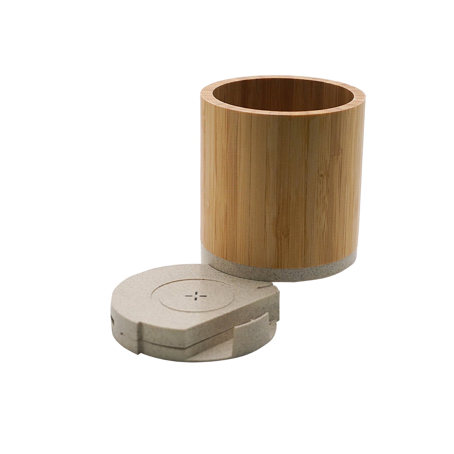 MT506 Bamboo & Wheatstraw Eco Charging Hub Organizer – Wireless Charger + USB Hub + Desk Stand