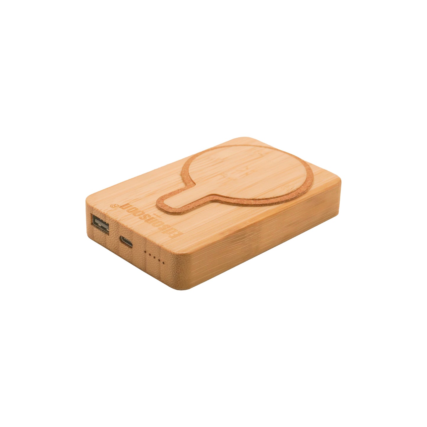 Edsonsoon MT508 EcoMag Bamboo Power Bank – 15W MagSafe Wireless Charger with 20W PD & 18W USB Fast Charging