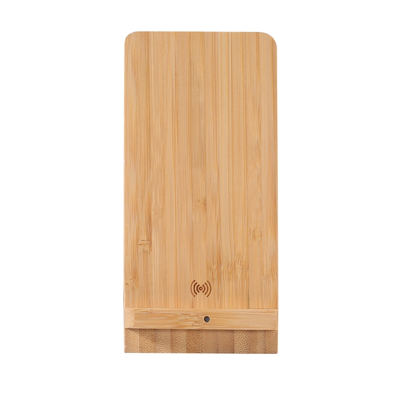 Edsonsoon MT512 Bamboo Multi-Function Wireless Charger with Pen Stand – Charging Pad, Desk Organizer & Holder for iPhone, Samsung & Qi-Enabled Devices