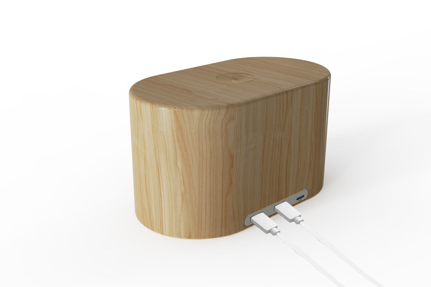 Edsonsoon MT571 Bamboo Wireless Charger with Alarm Clock & Desk Organizer – Fast Charging for Smartphones and Tablets
