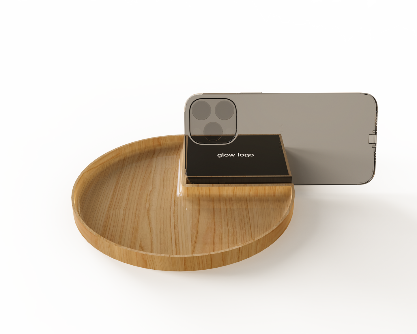 Bamboo Wireless Charger with Glow Logo MT563