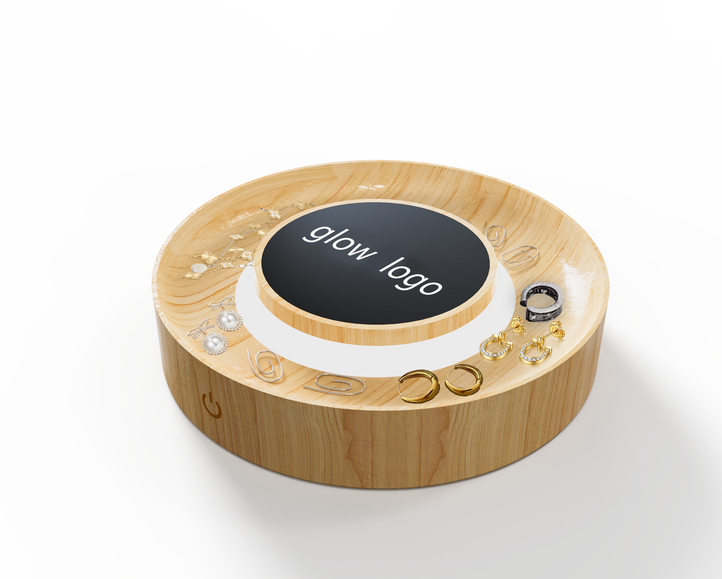 Bamboo Wireless Charger with Glow Logo MT562