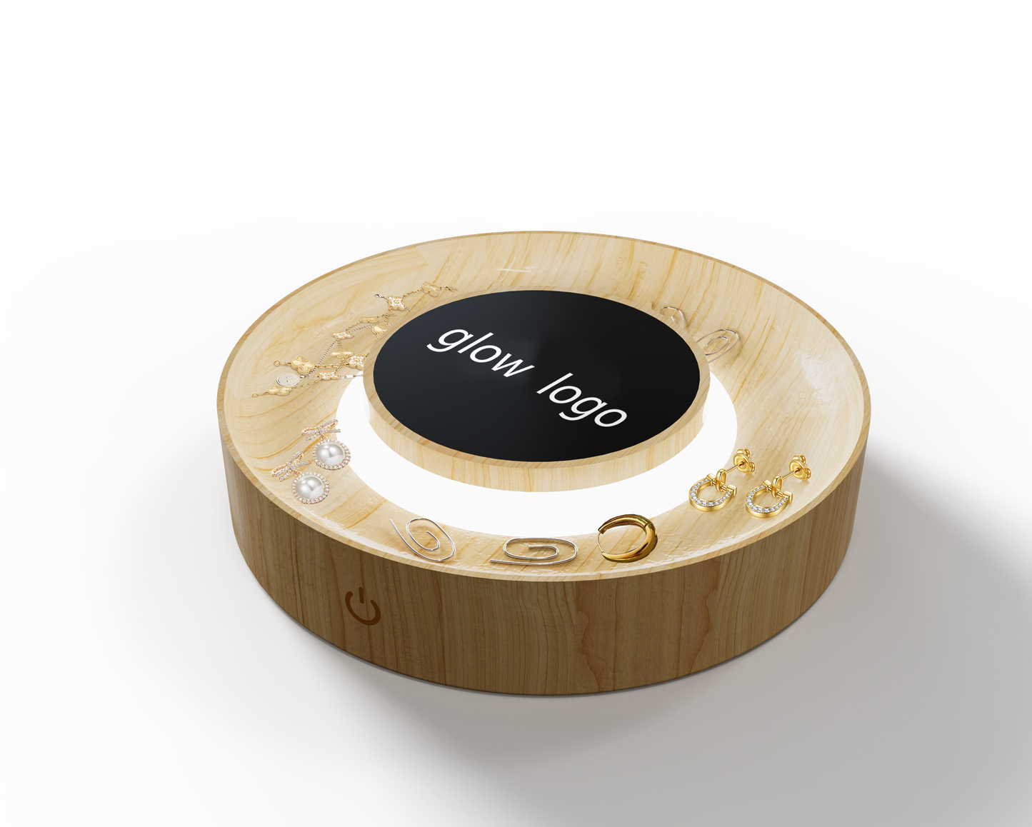 Bamboo Wireless Charger with Glow Logo MT562