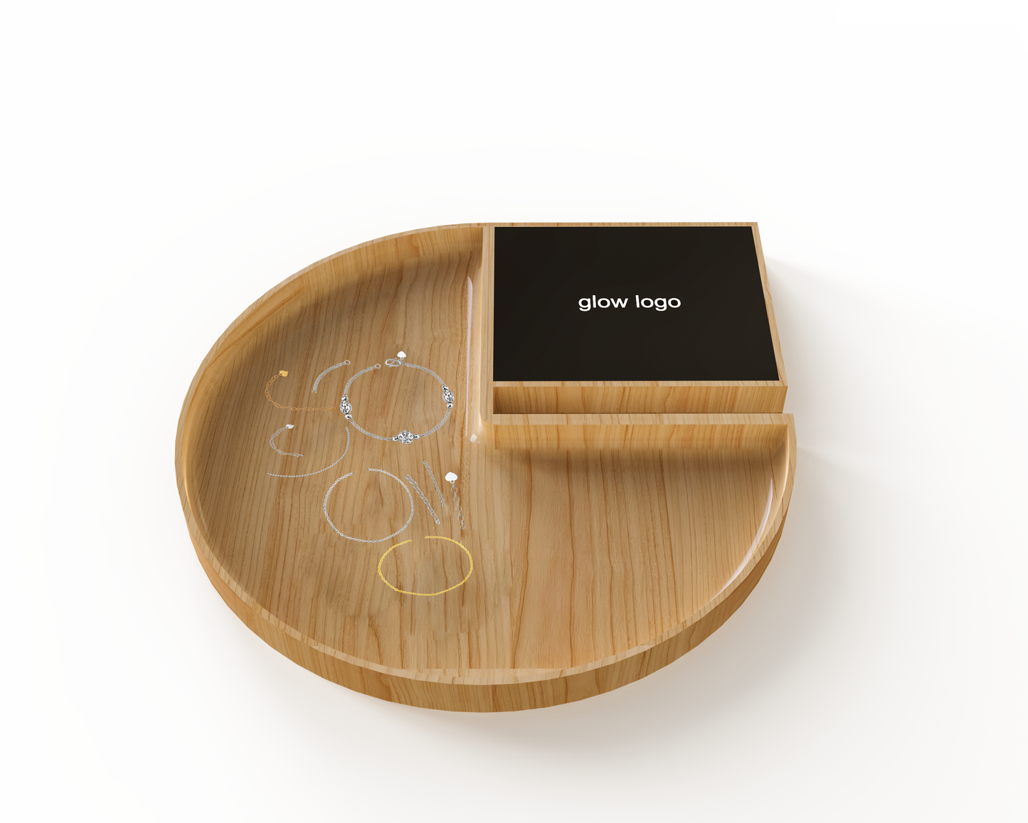 Bamboo Wireless Charger with Glow Logo MT563