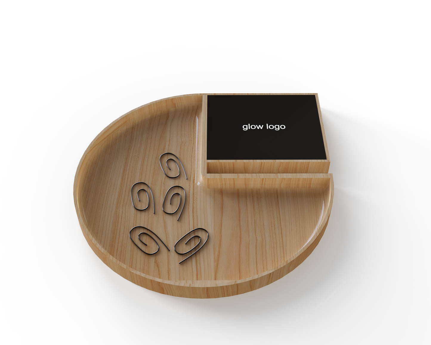 Bamboo Wireless Charger with Glow Logo MT563