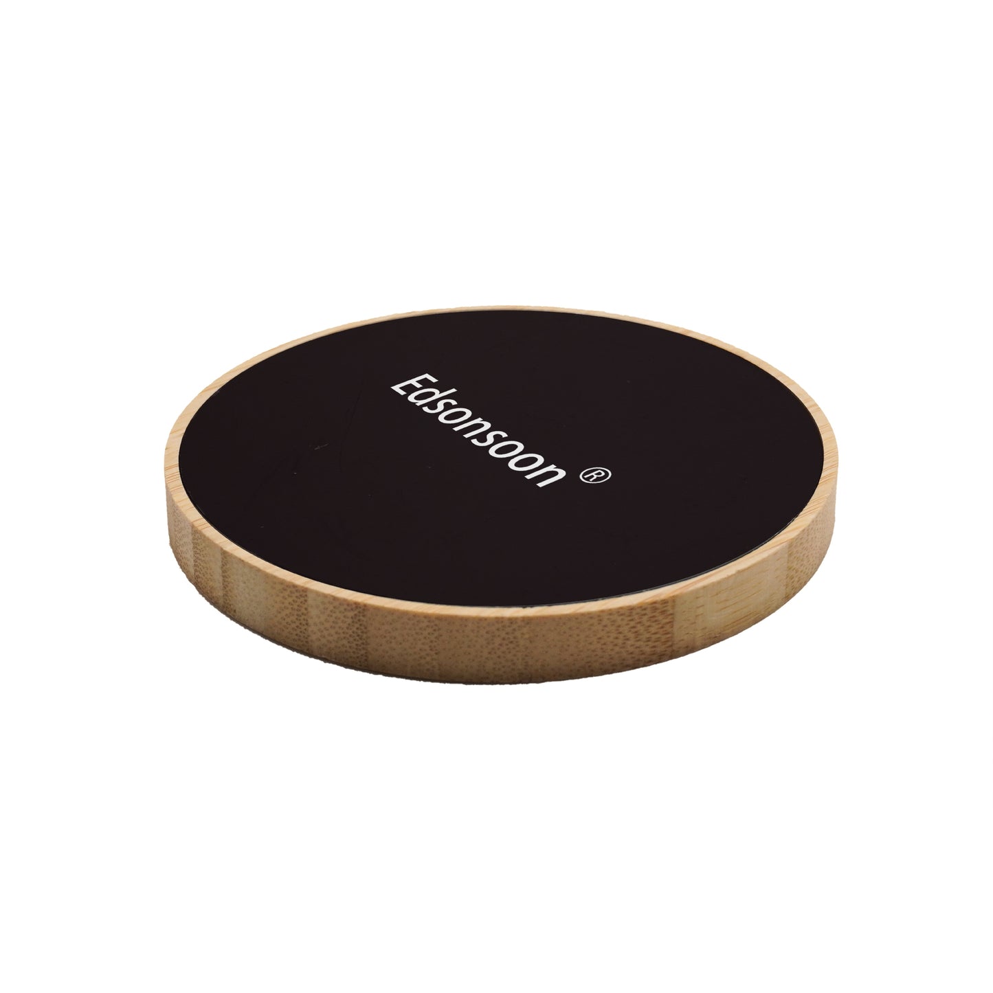 MT504 Bamboo Wireless Charging Pad with Glow Logo – 15W Fast Eco-Friendly Charger