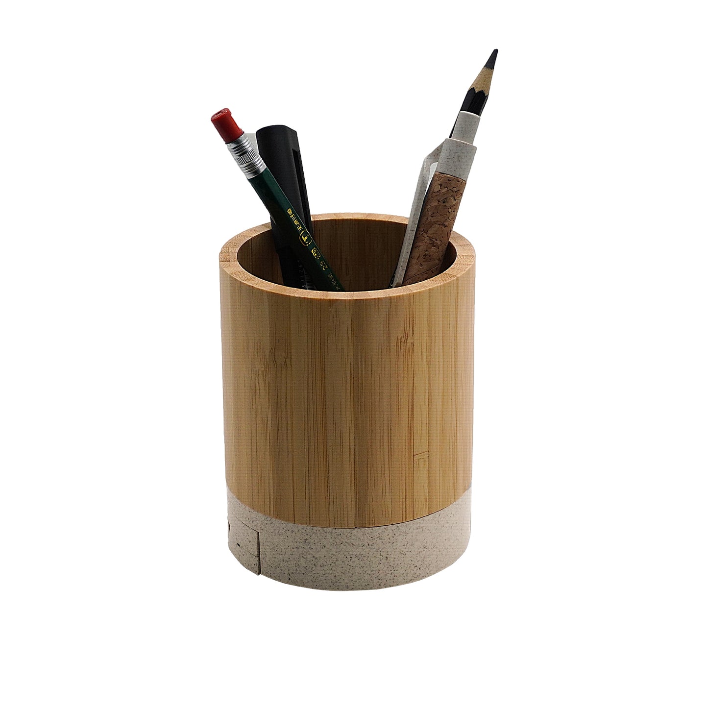MT506 Bamboo & Wheatstraw Eco Charging Hub Organizer – Wireless Charger + USB Hub + Desk Stand