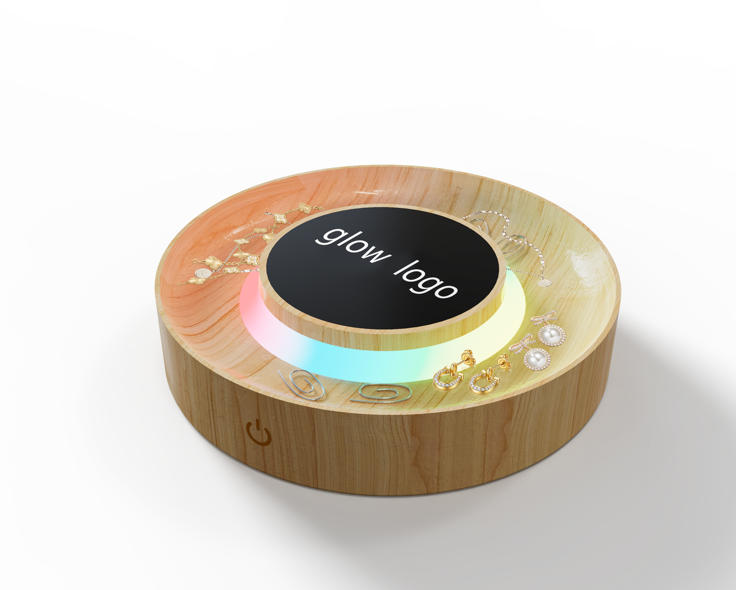 Bamboo Wireless Charger with Glow Logo MT562