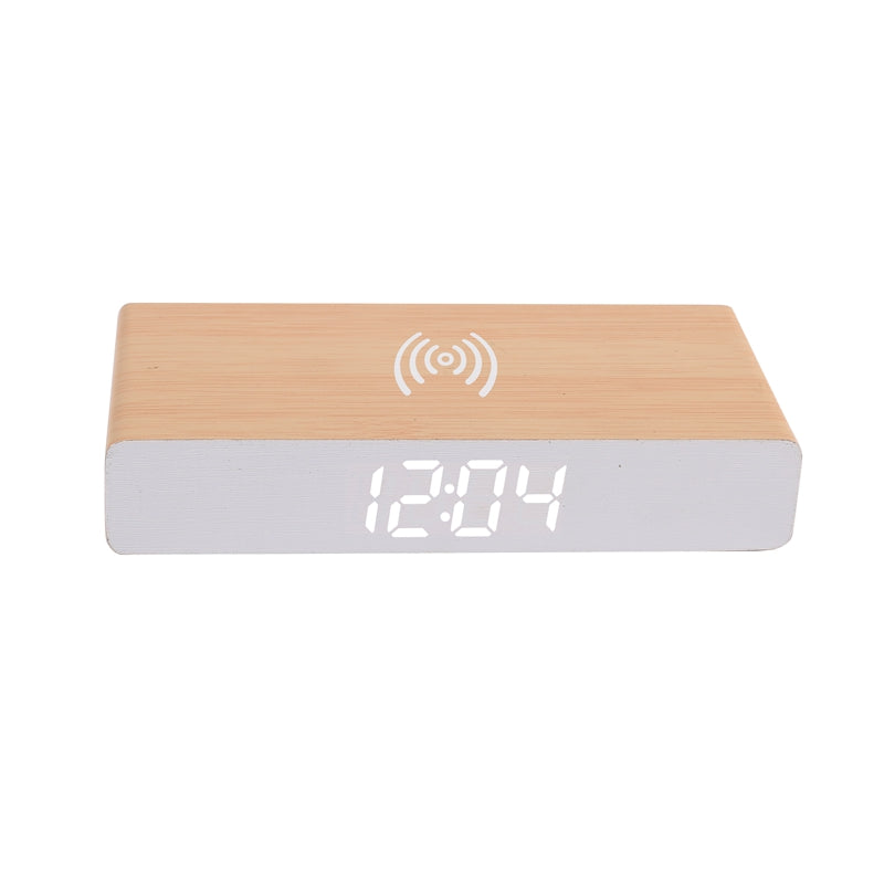 MDF alarm clock with wireless charger MTA02