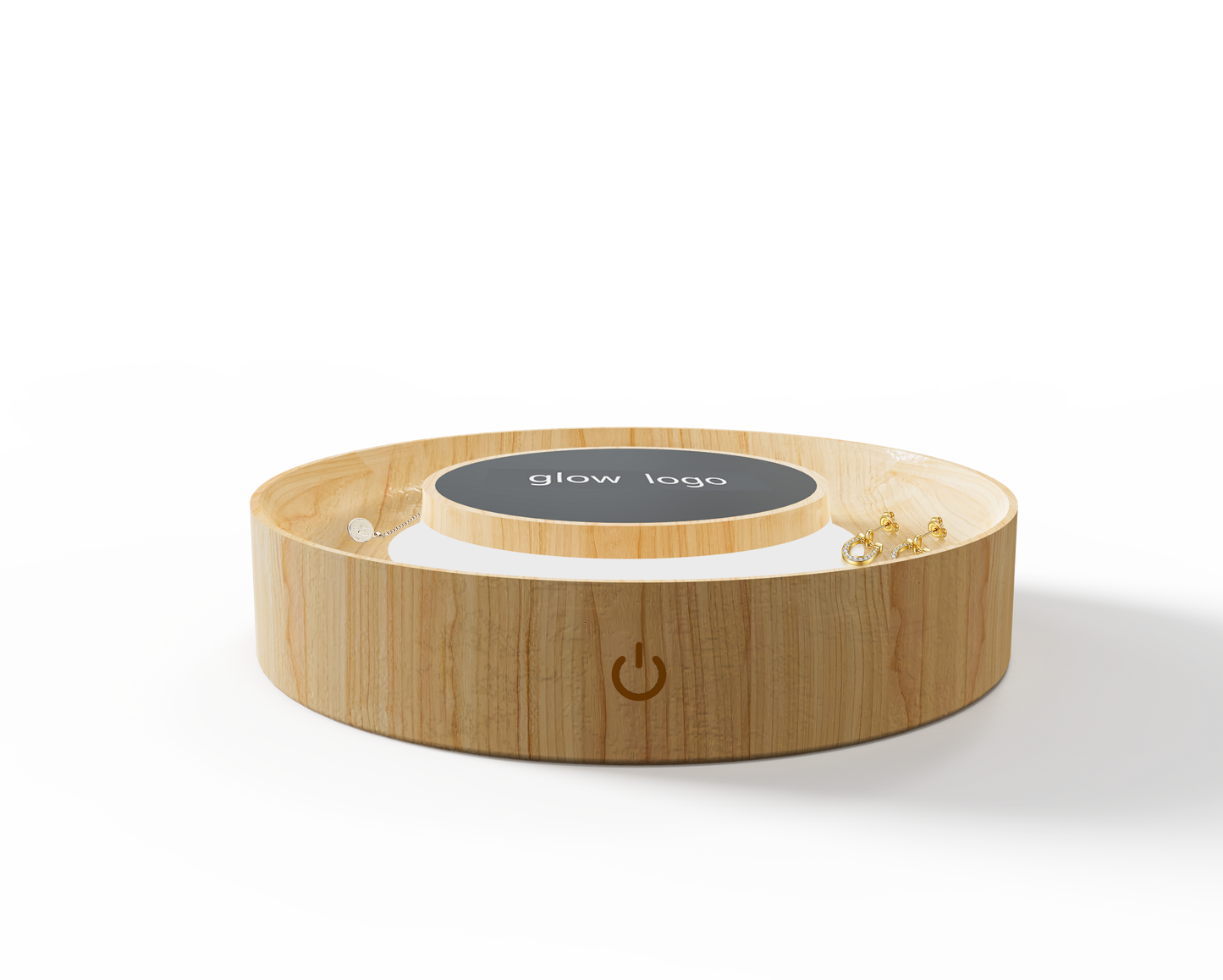 Bamboo Wireless Charger with Glow Logo MT562