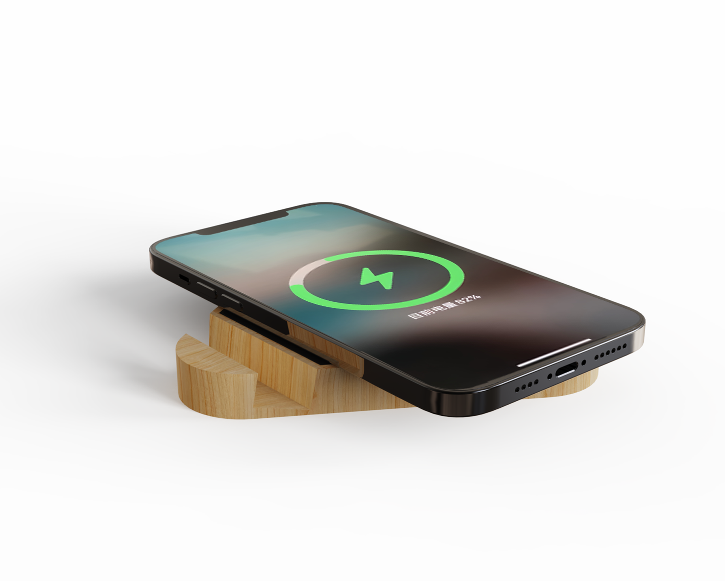 Bamboo Wireless Charger with Glow Logo MT561