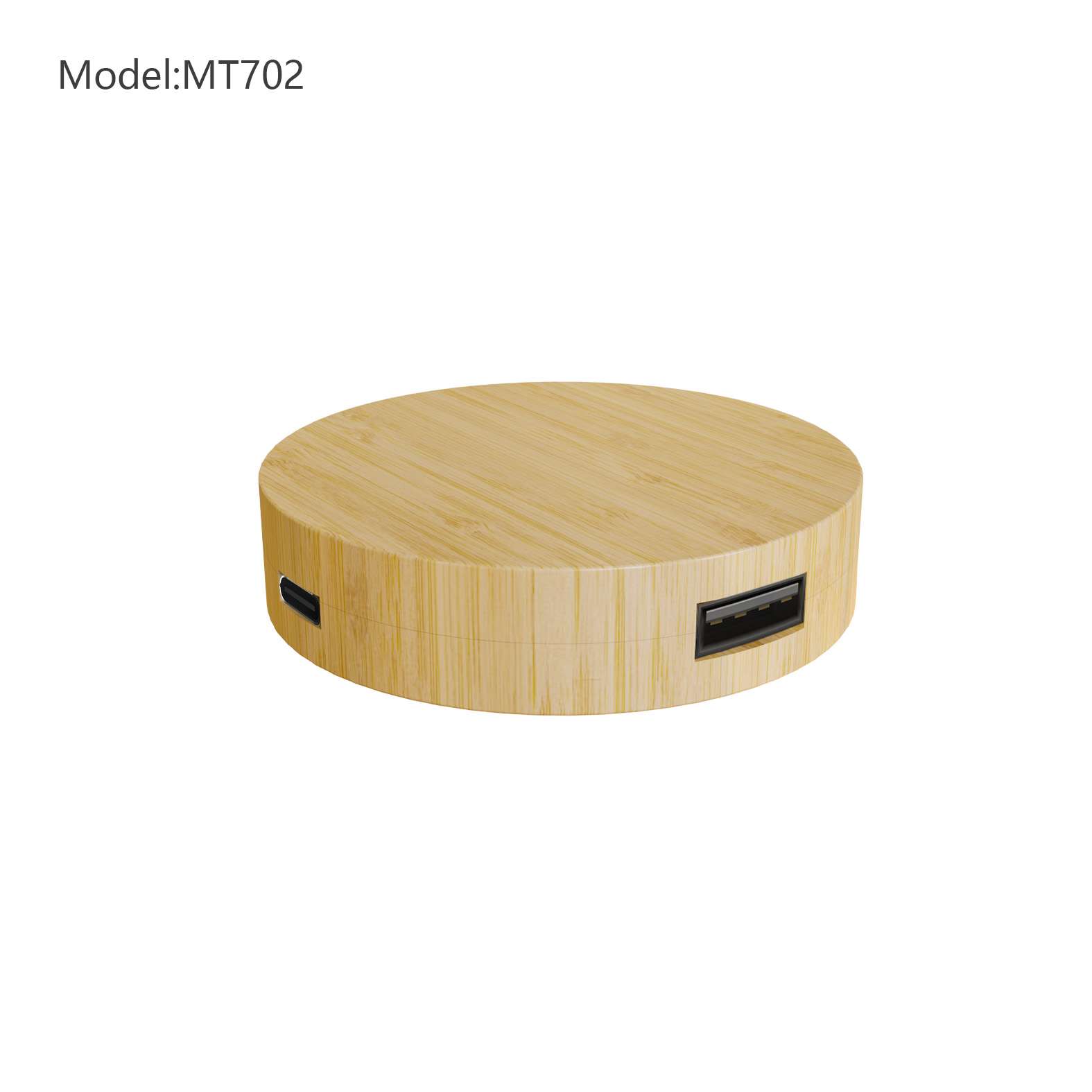 Bamboo USB Hub 4-Port USB 2.0