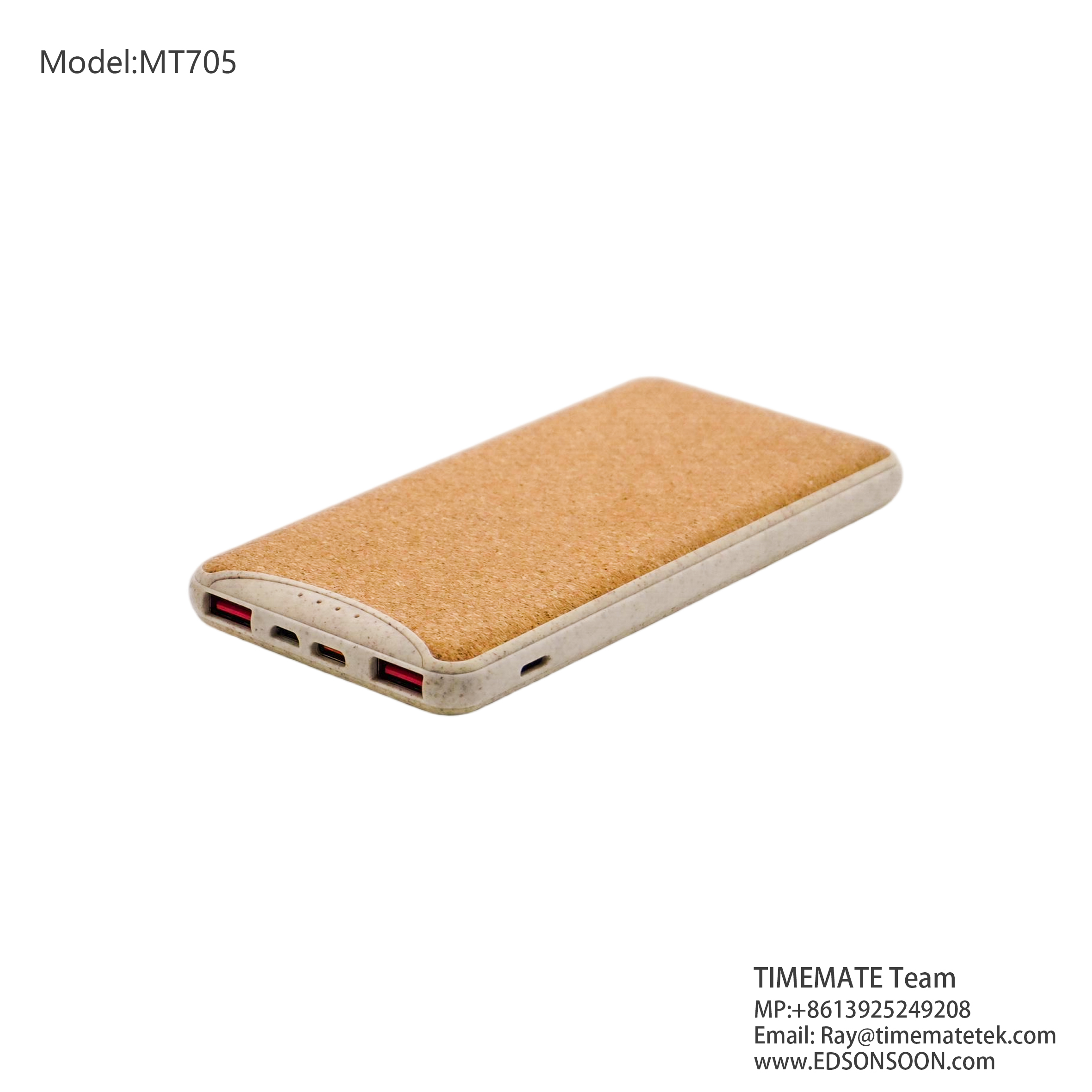 10000mAh Cork Power Bank