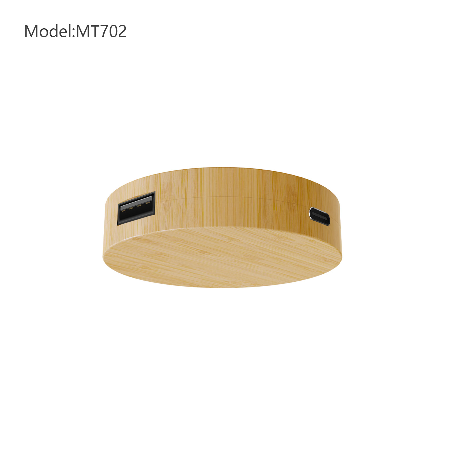 Bamboo USB Hub 4-Port USB 2.0