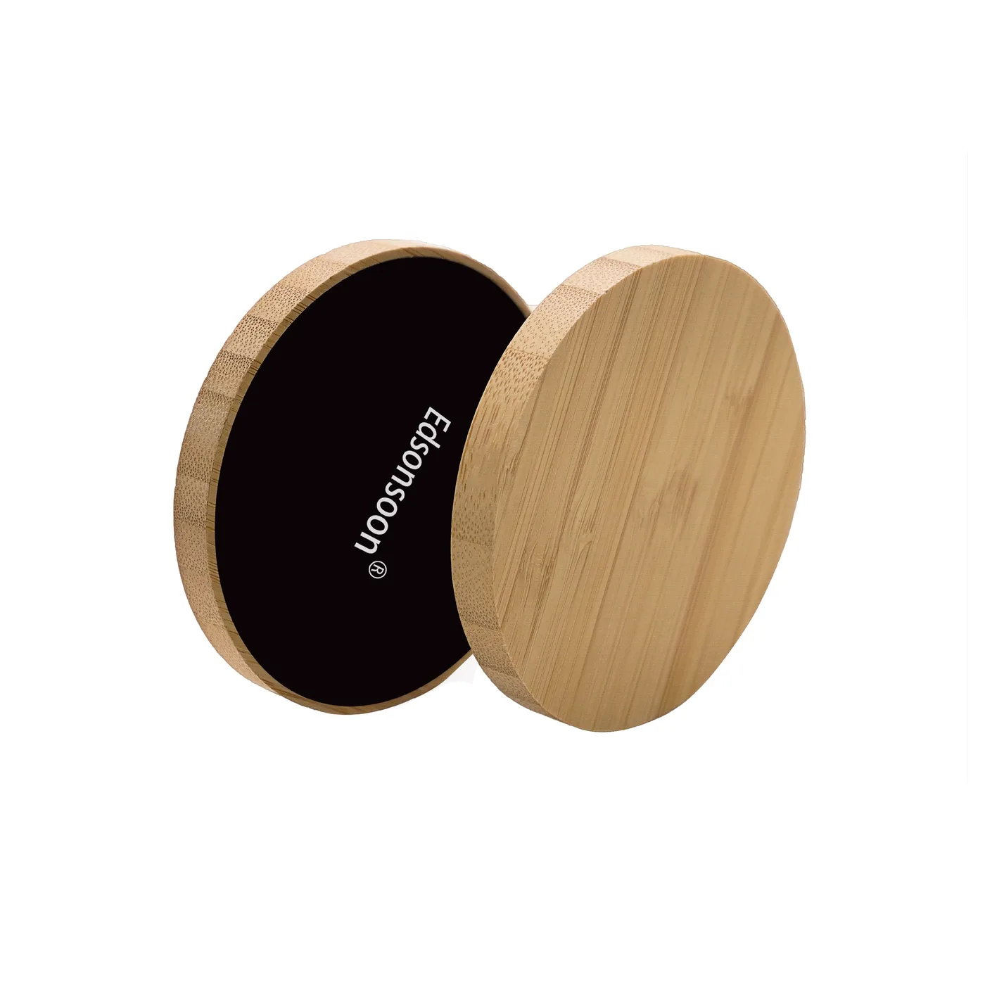 Bambus Wireless-Ladepad mit Glow-Logo