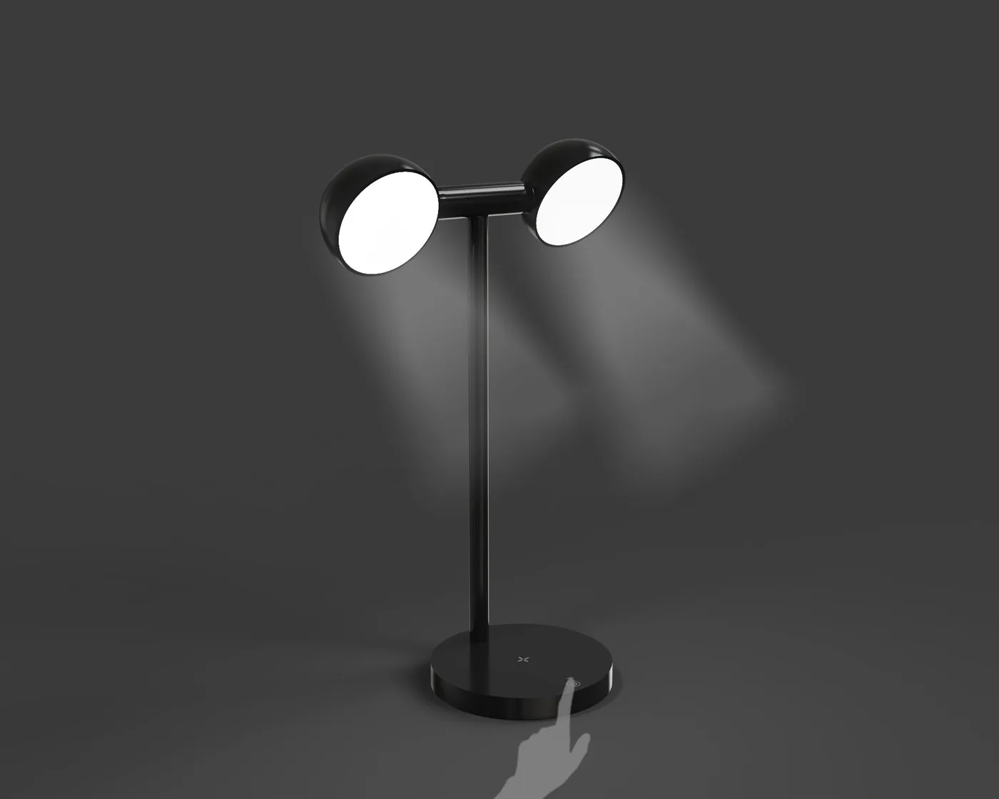 MT568 chargeur sans fil en bambou avec lampe de bureau intégrée