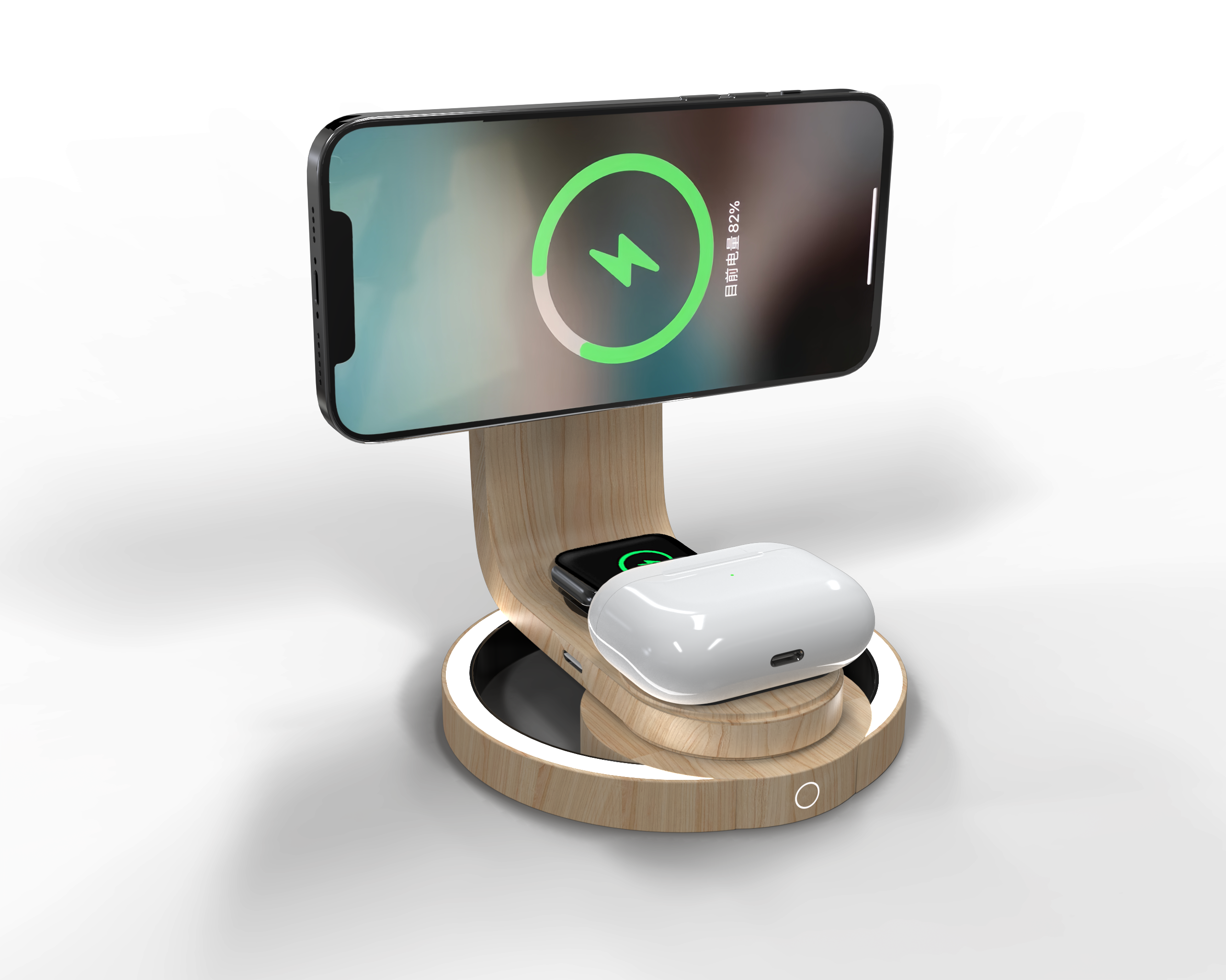 MT578 Bamboo Wireless Charger