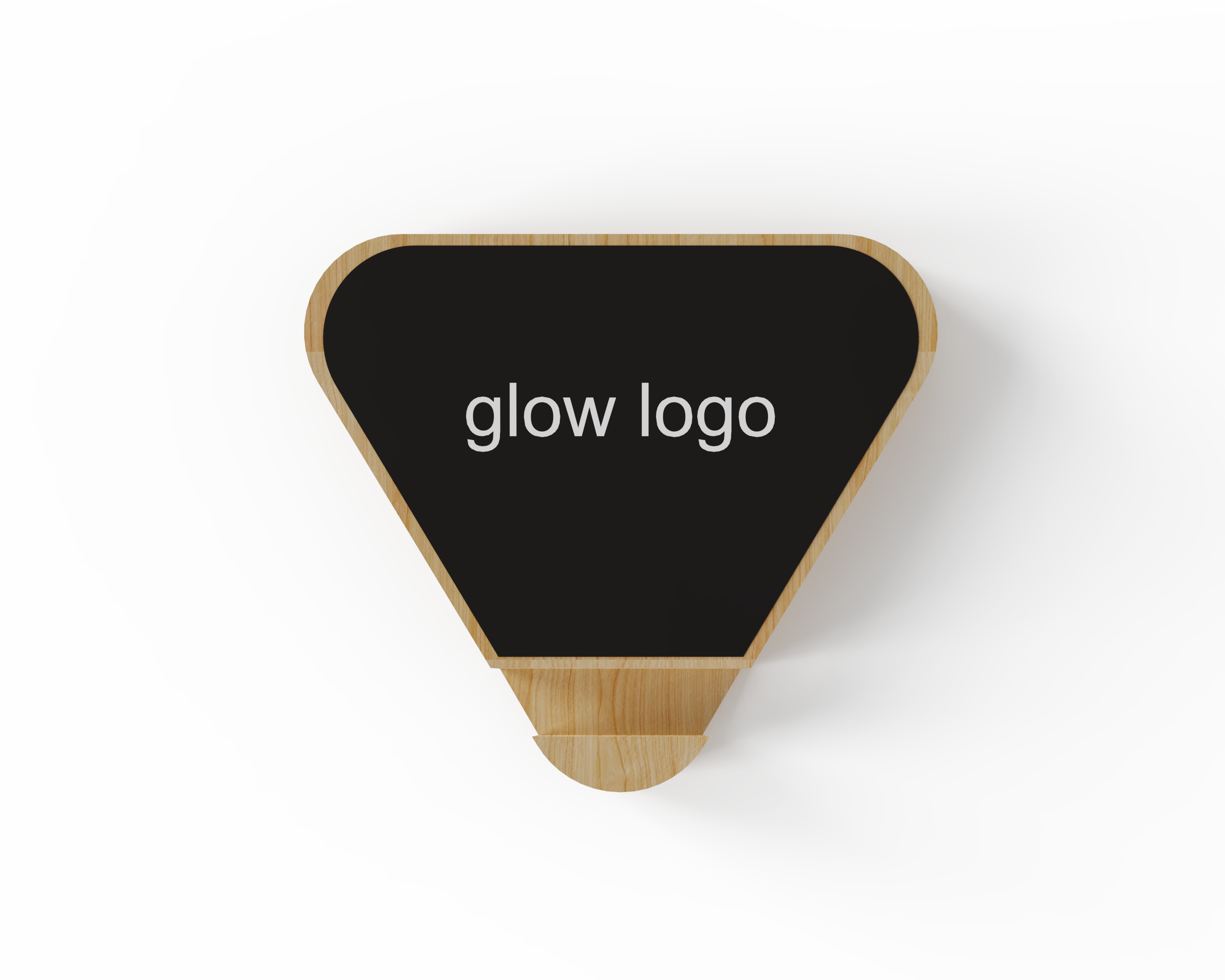 MT561 Bamboo Wireless Charger with Custom Glow Logo, Phone Holder & Ambient Lamp